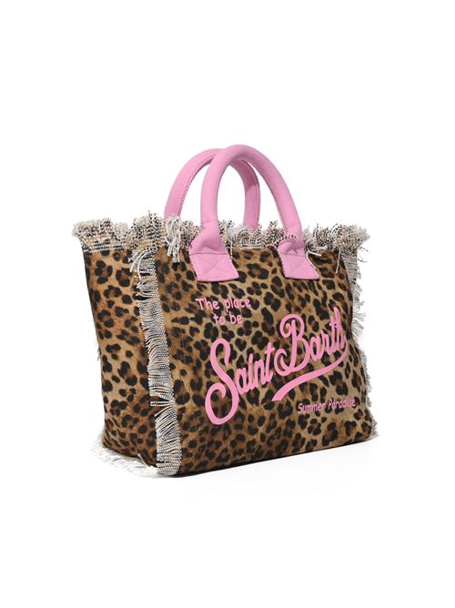 Borsa Colette in canvas con fantasia leopard Mc2 Saint Barth | COL000102591L
